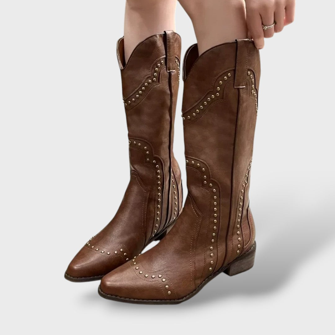 Naisten Cowboy Saapad Keskmise Kontsaga