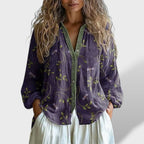 Ámbar Vintage Blus Hojas