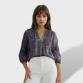 Ámbar Vintage Blus Hojas