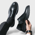 Meeste Nahast Mocasines Brogue Slip-On Paksu Tallaga
