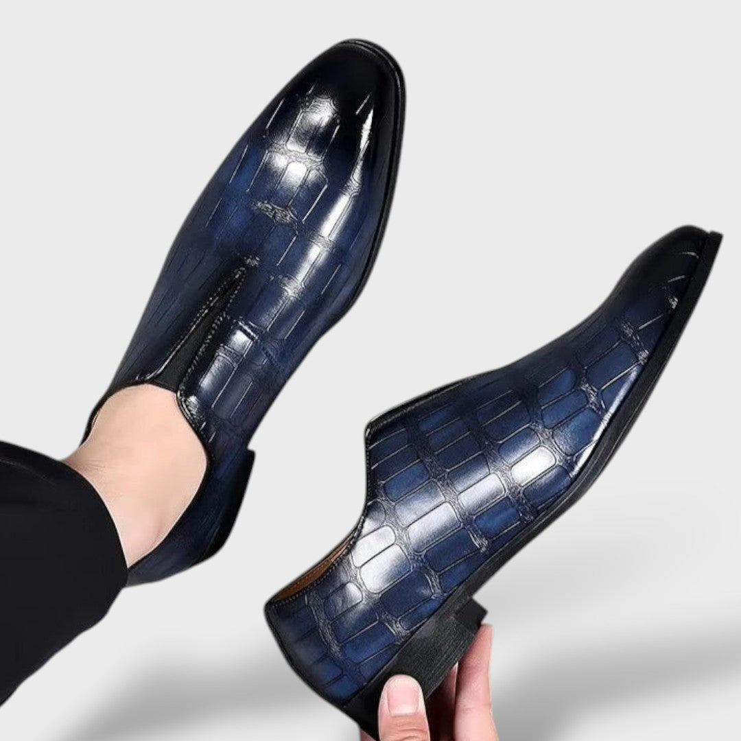 Meeste krokodillinahast slip-on mokasiinid
