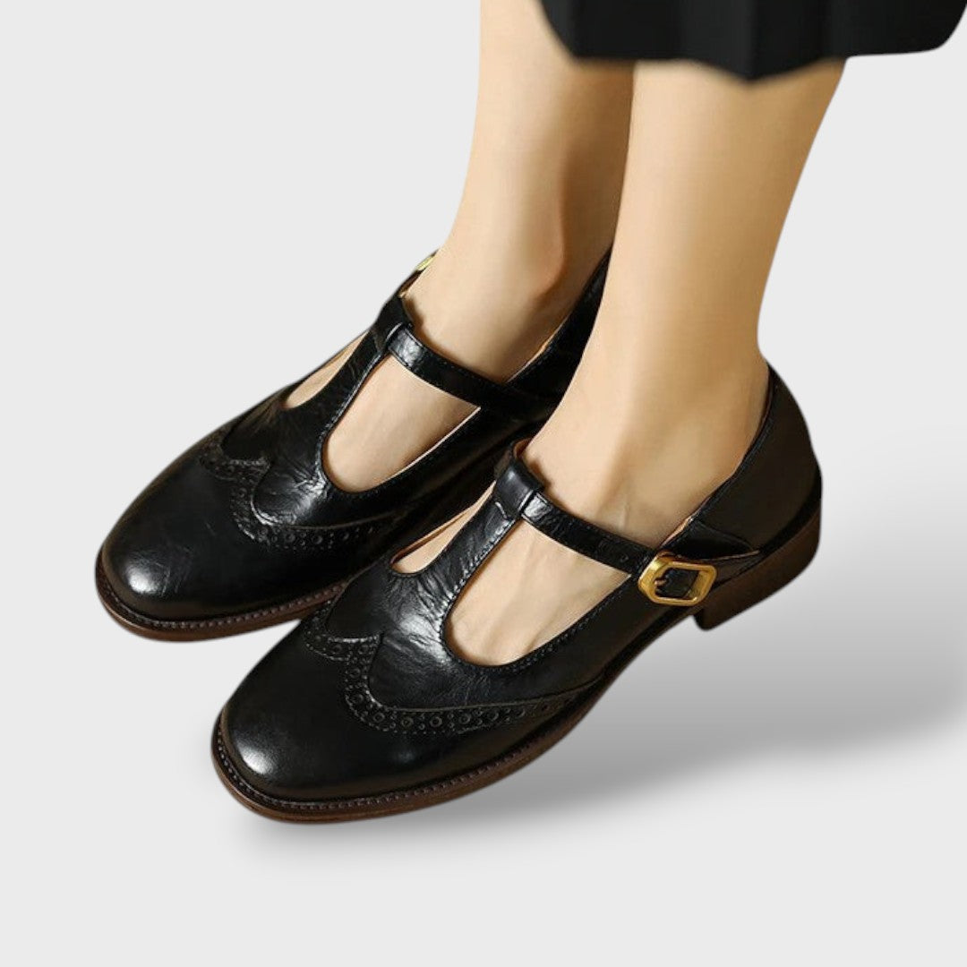 Ortopeedilised sandaalid Mary Jane nahast Brogue