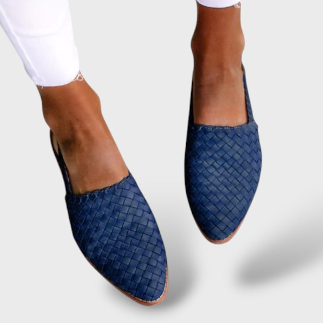 Ortopeedilised Slingback Sandalid Punutud Nahast