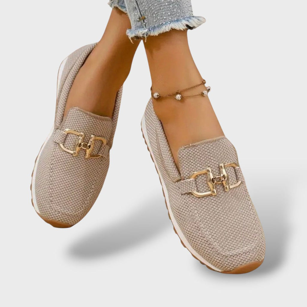 Ortopeedilised Mocasines Mesh Kuldne Aed Platvorm