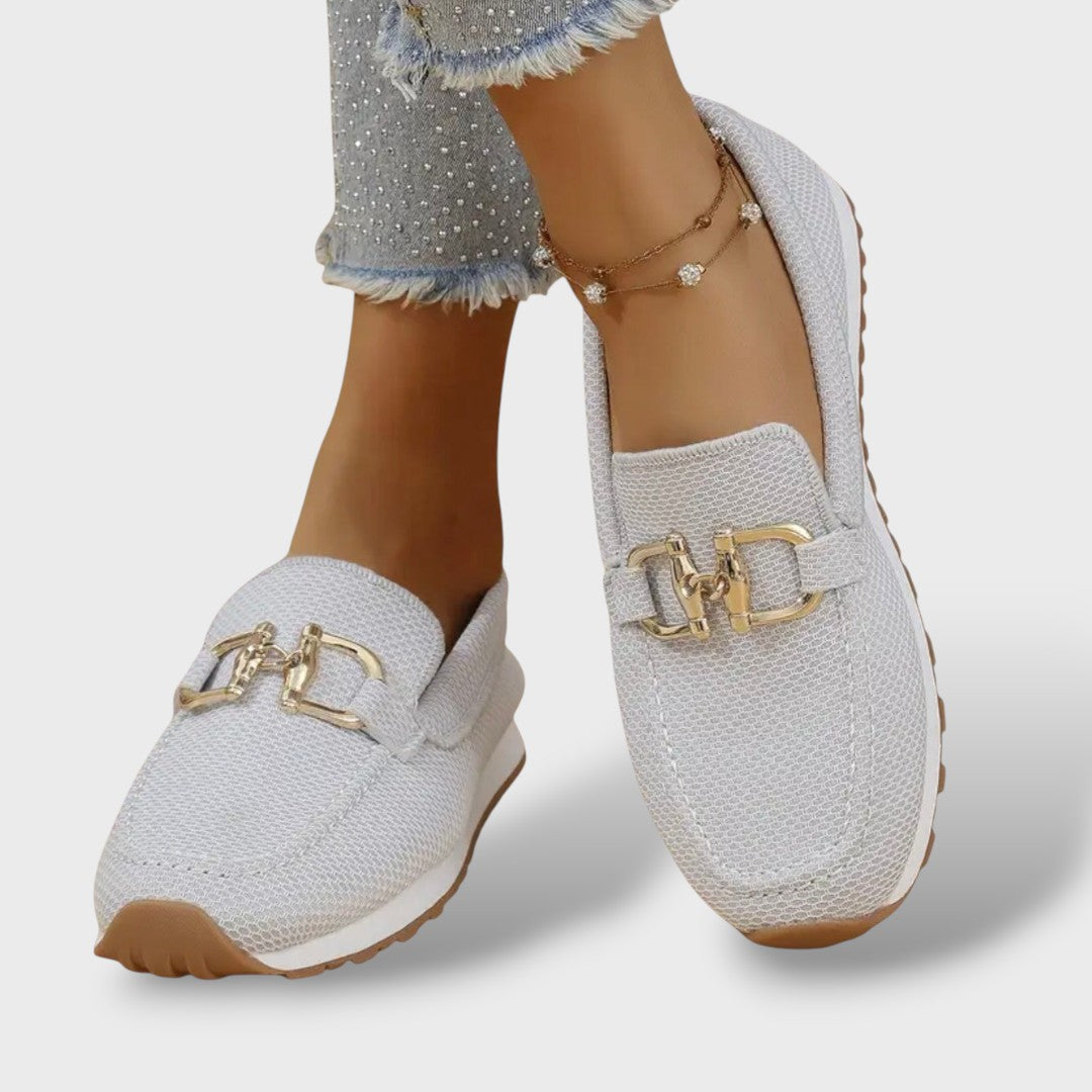 Ortopeedilised Mocasines Mesh Kuldne Aed Platvorm