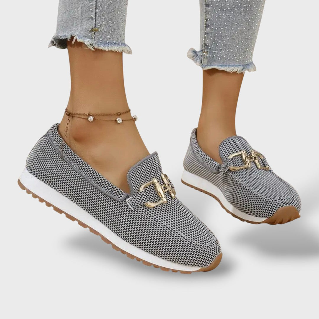 Ortopeedilised Mocasines Mesh Kuldne Aed Platvorm