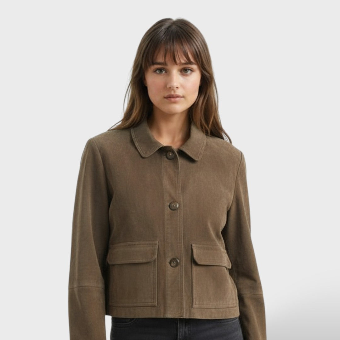 Vintage Naiste Suede Jakk Sügiseks