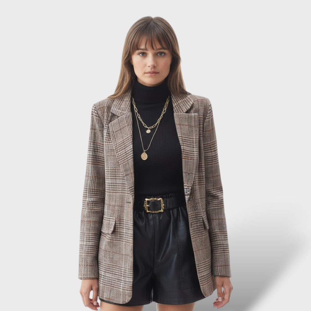 Naiste Ruuduline Relajado Blazer