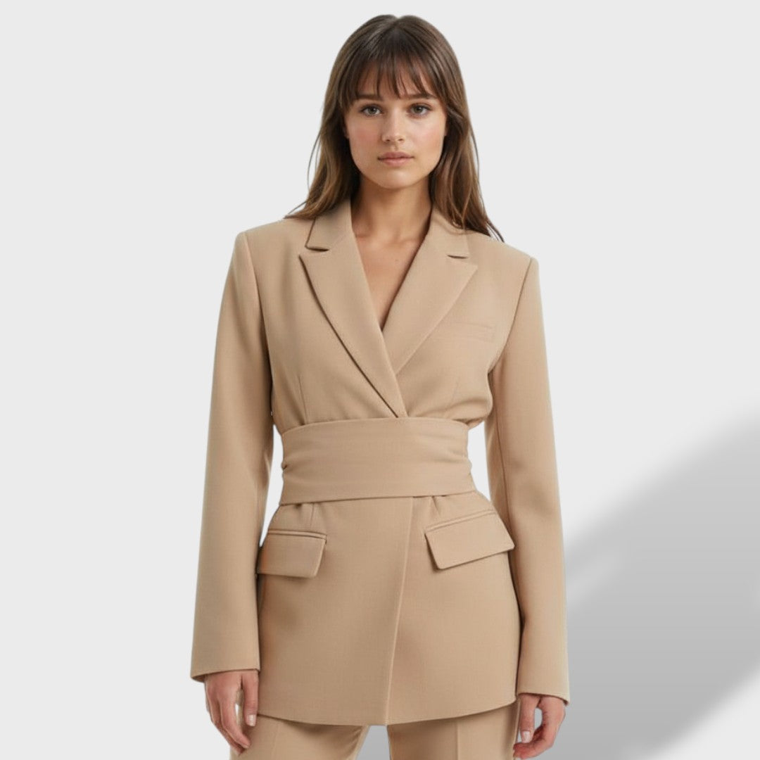 Naiste Blazer Vöödiga Kitsas