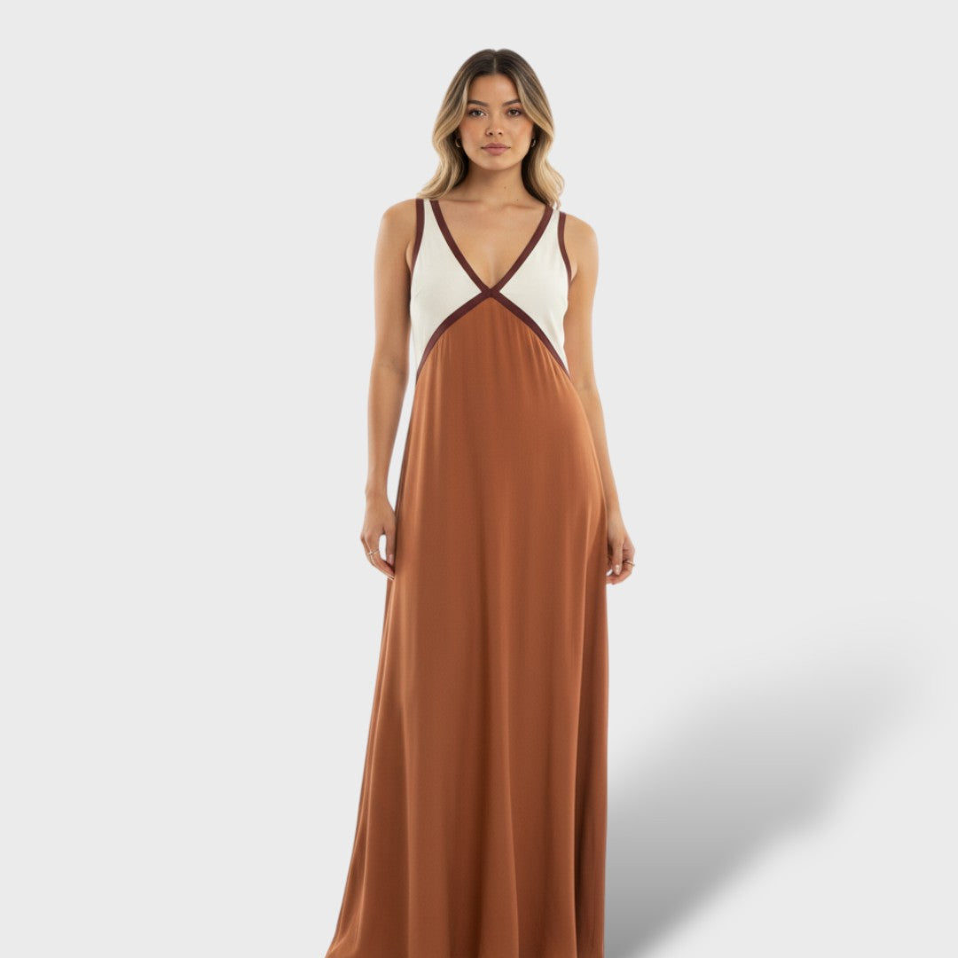 Elegantne Maxi Kleit Kontrasti