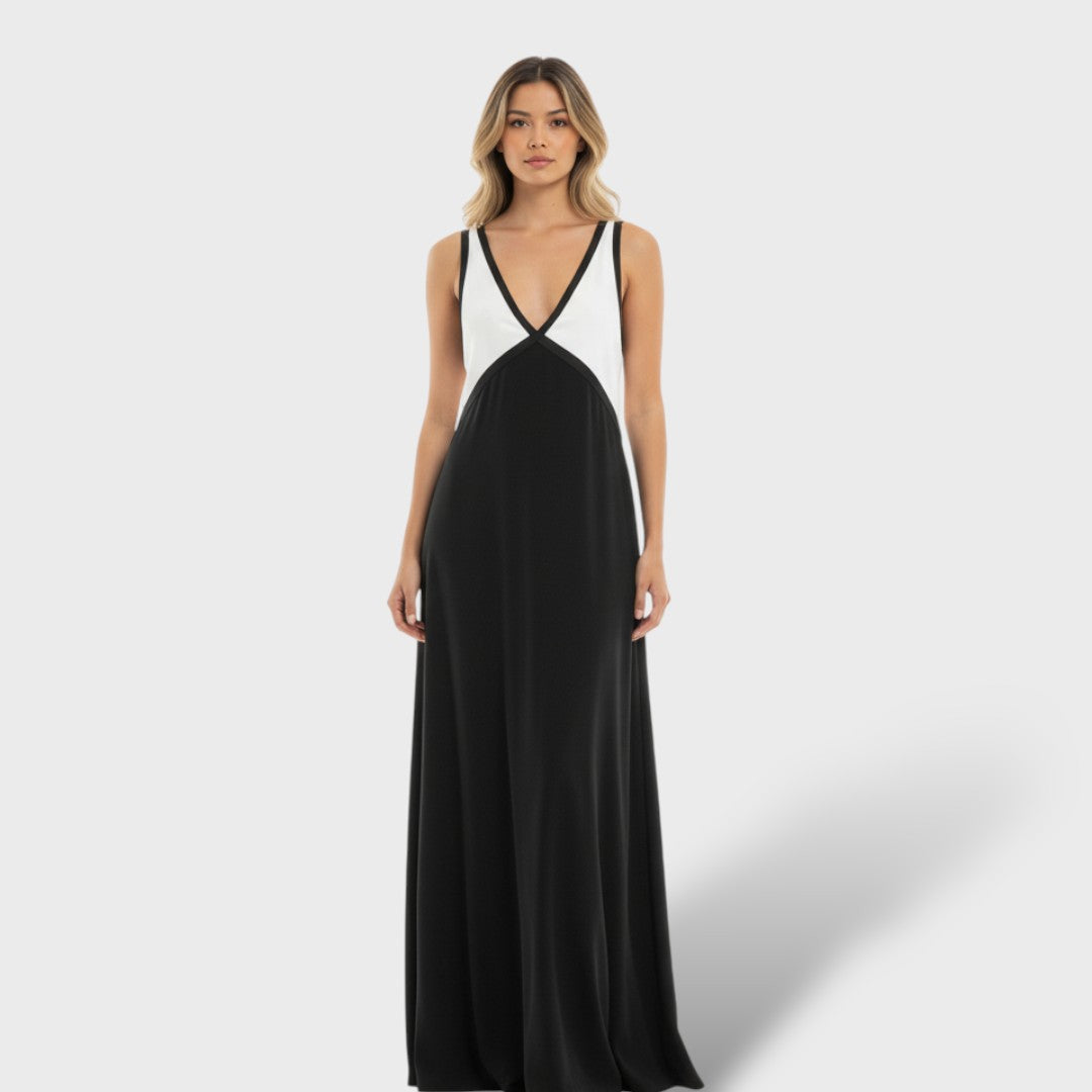Elegantne Maxi Kleit Kontrasti