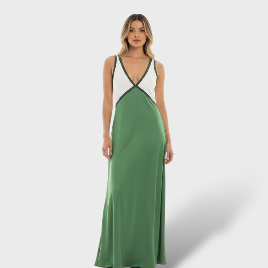Elegantne Maxi Kleit Kontrasti