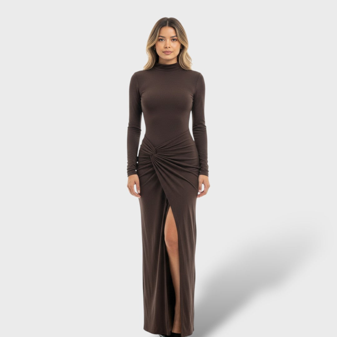 Elegantne Maxi Kleit Kortsitud Naistele