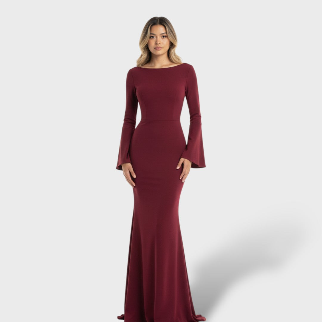Elegantne Maxi Kleidiga Naistele Pikkade Varukatega