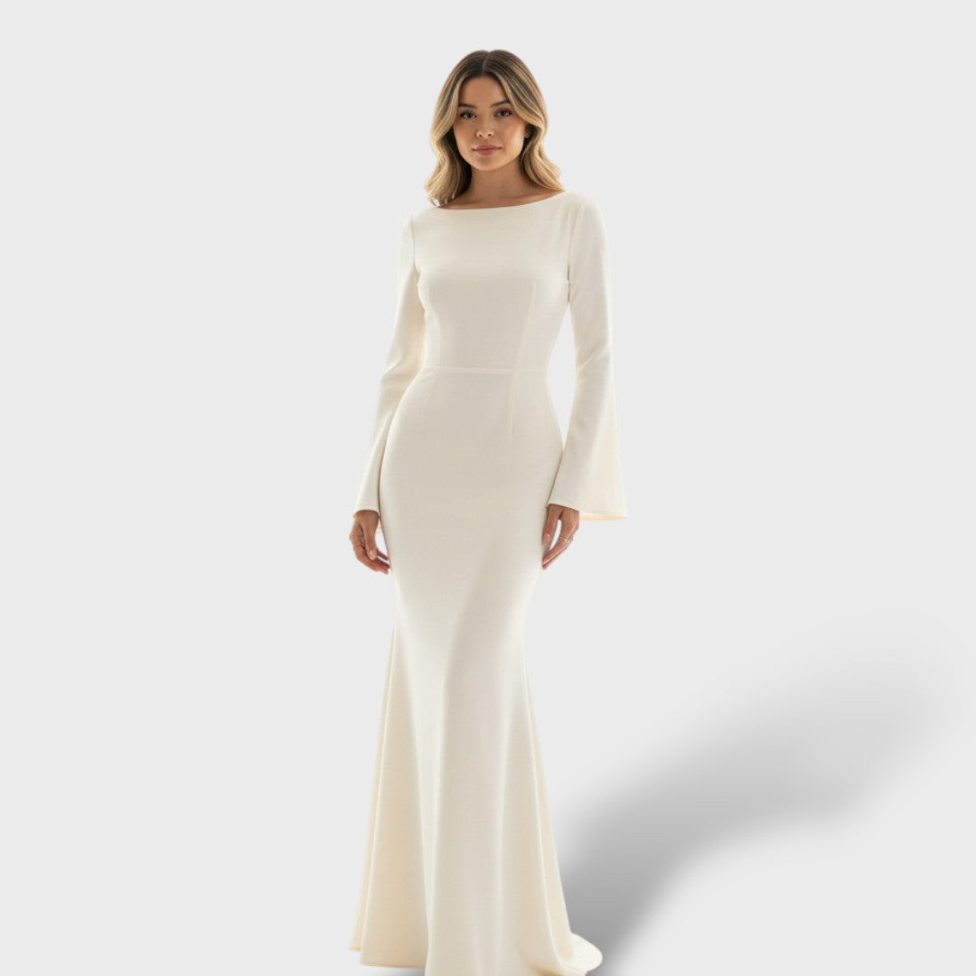 Elegantne Maxi Kleidiga Naistele Pikkade Varukatega