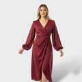 Elegantne Naiste Puhvis Varrukatega Kleid