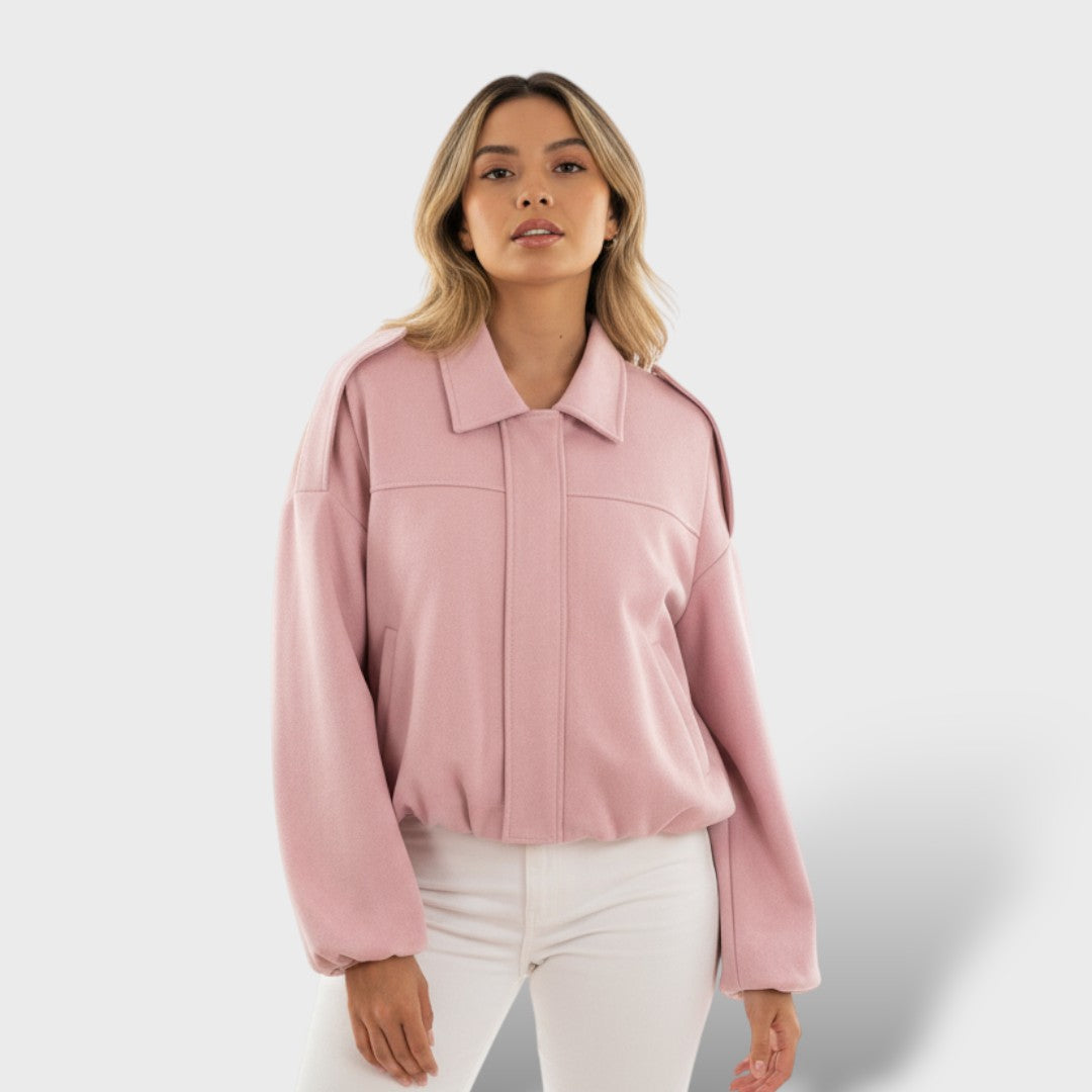 Vintage stiilis bomber-jakk kraega