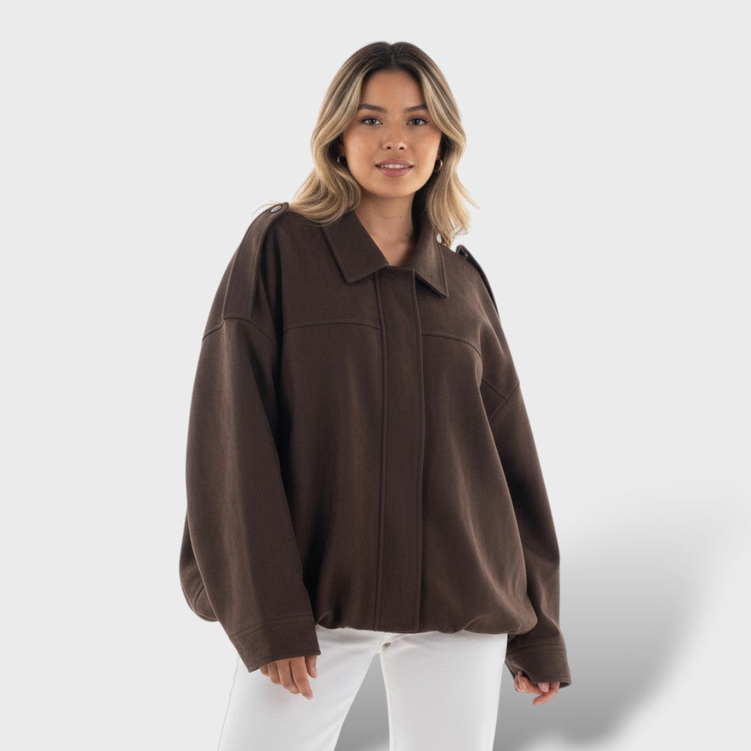 Vintage stiilis bomber-jakk kraega
