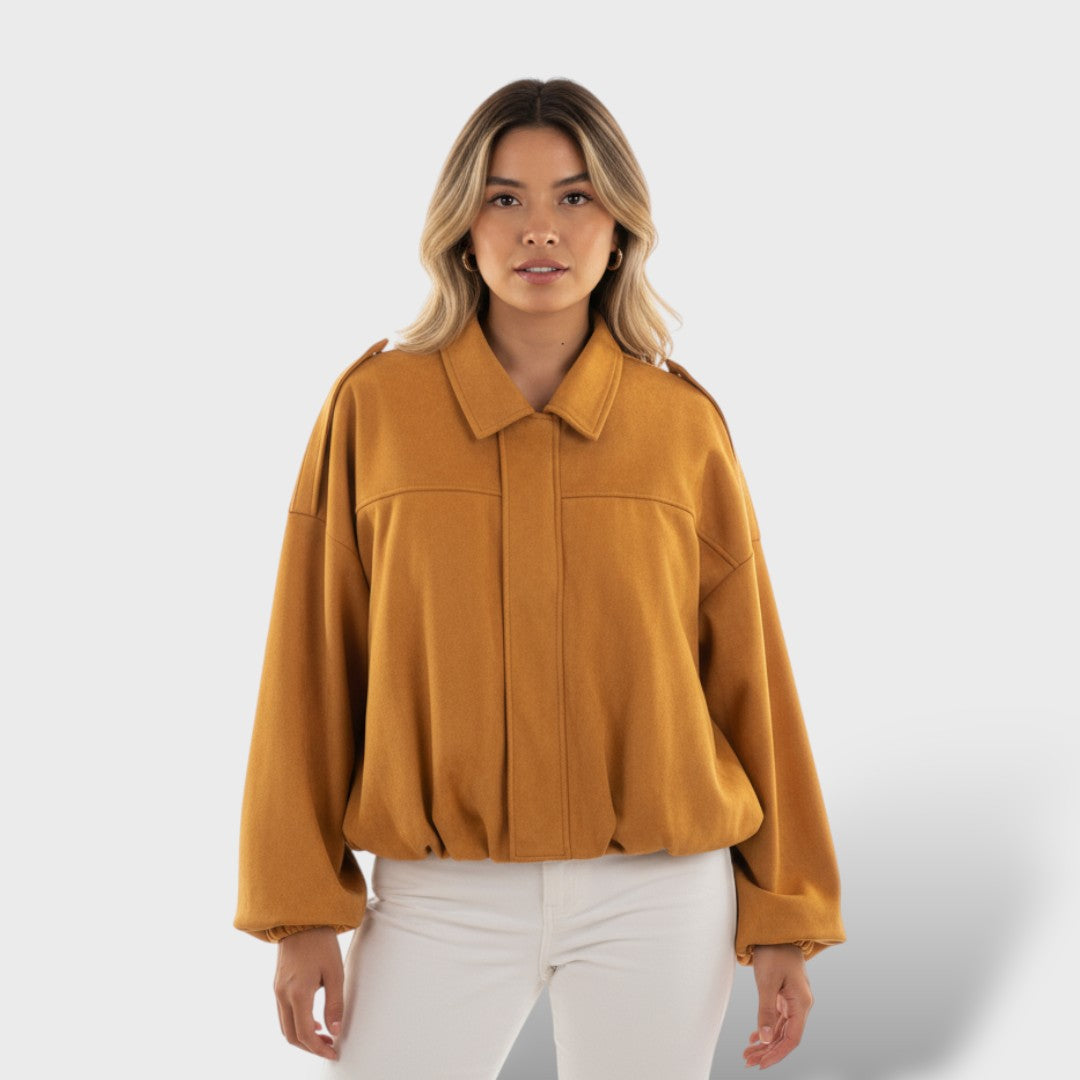 Vintage stiilis bomber-jakk kraega