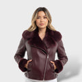 Vintage Nahk Jacke Paksu Kraega