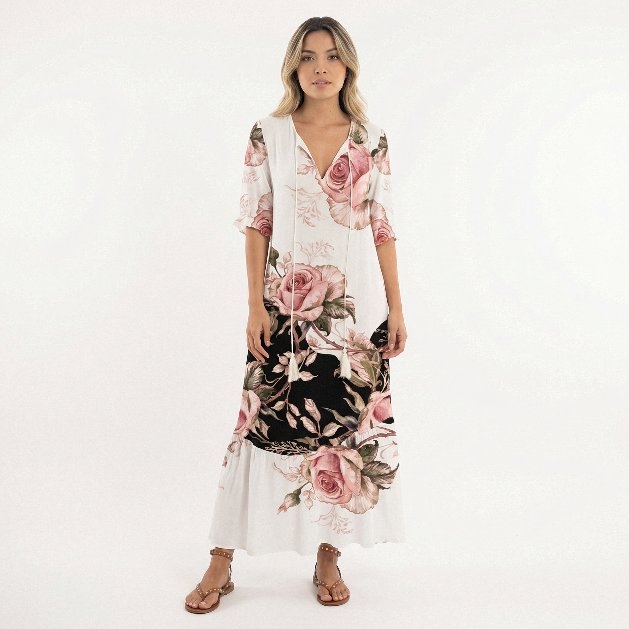 Pikk Boho Lilleline Kleit