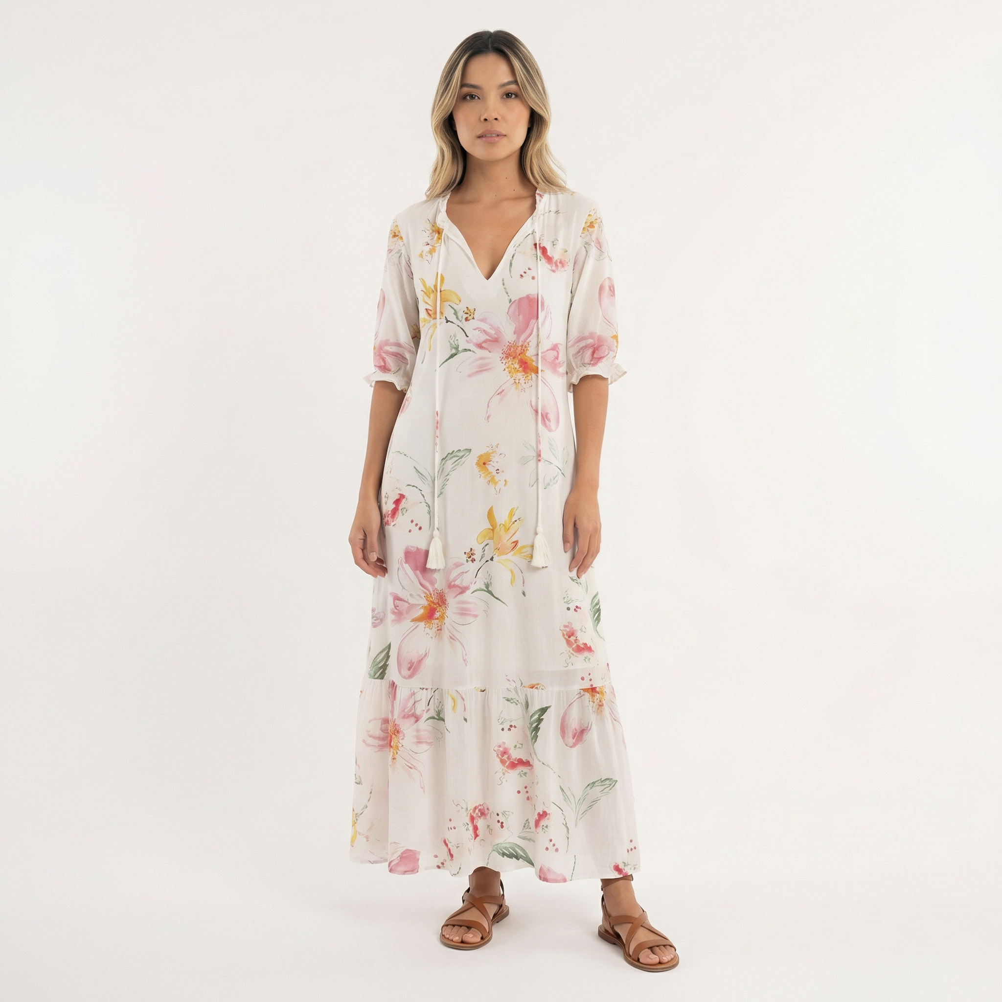 Pikk Boho Lilleline Kleit