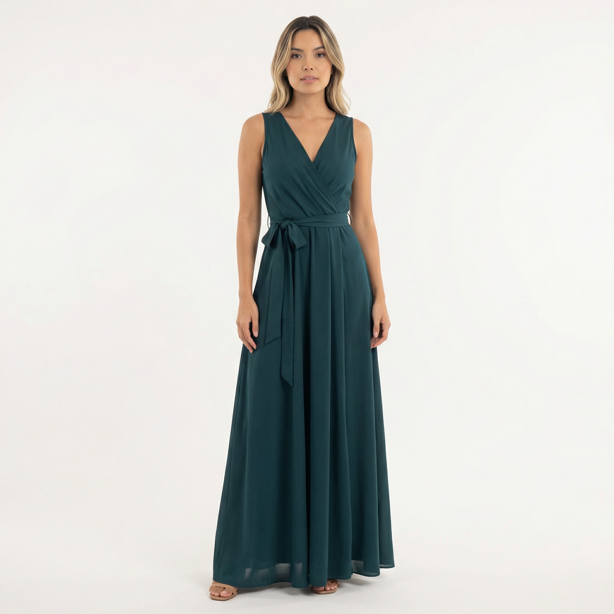 Elegantne Pikk Kleit V-kujuline Kaelus