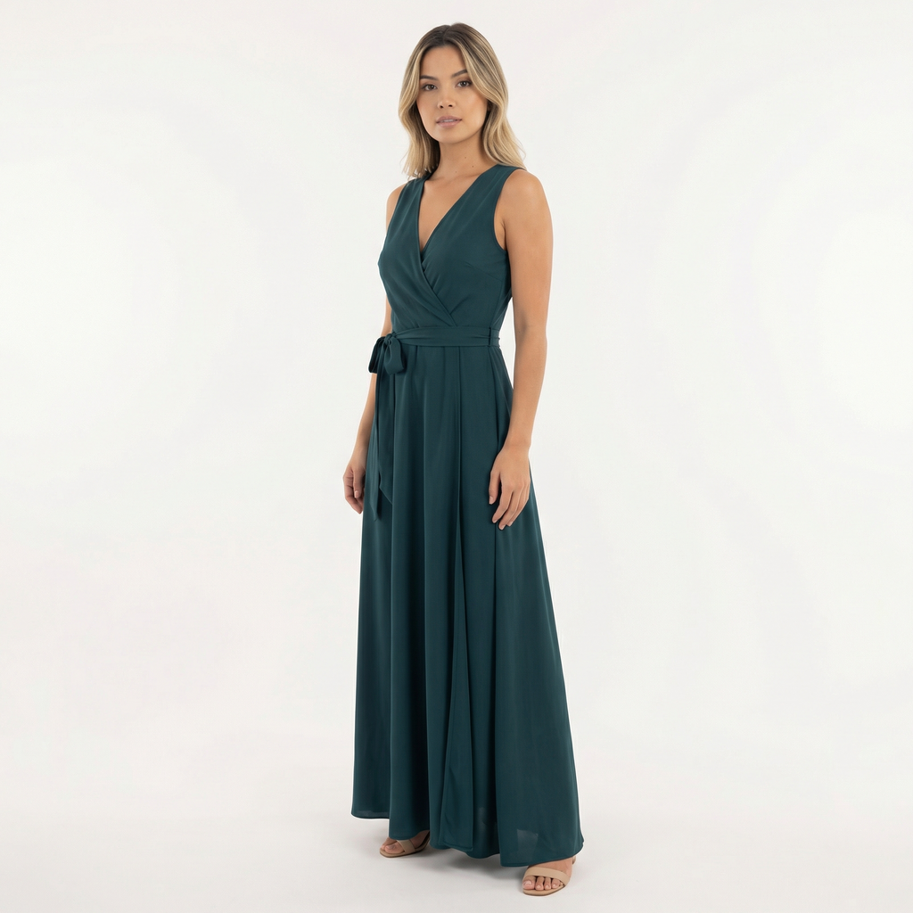 Elegantne Pikk Kleit V-kujuline Kaelus