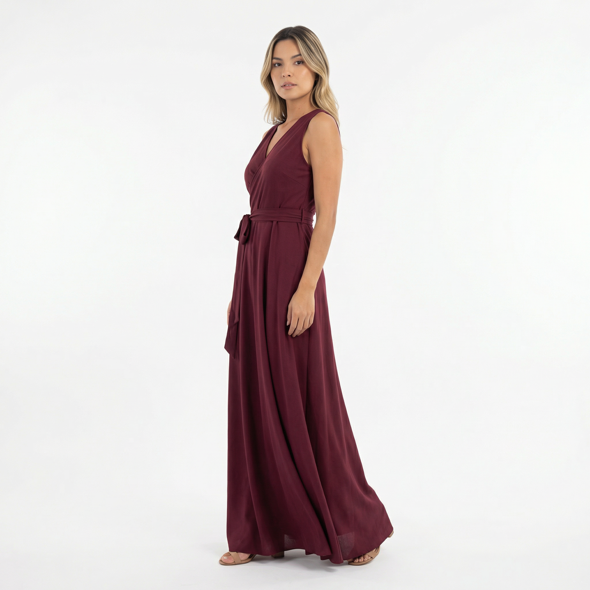 Elegantne Pikk Kleit V-kujuline Kaelus
