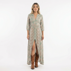 Boho Pikk Kleit V-kaelus