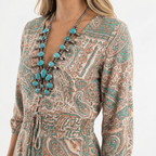 Boho Pikk Kleit V-kaelus