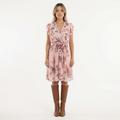 Kruvitud Lilled Midi Kleit