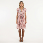 Kruvitud Lilled Midi Kleit