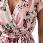 Kruvitud Lilled Midi Kleit