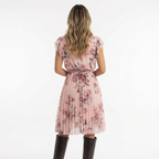Kruvitud Lilled Midi Kleit