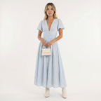 Kerge Sinine Midi Kleid