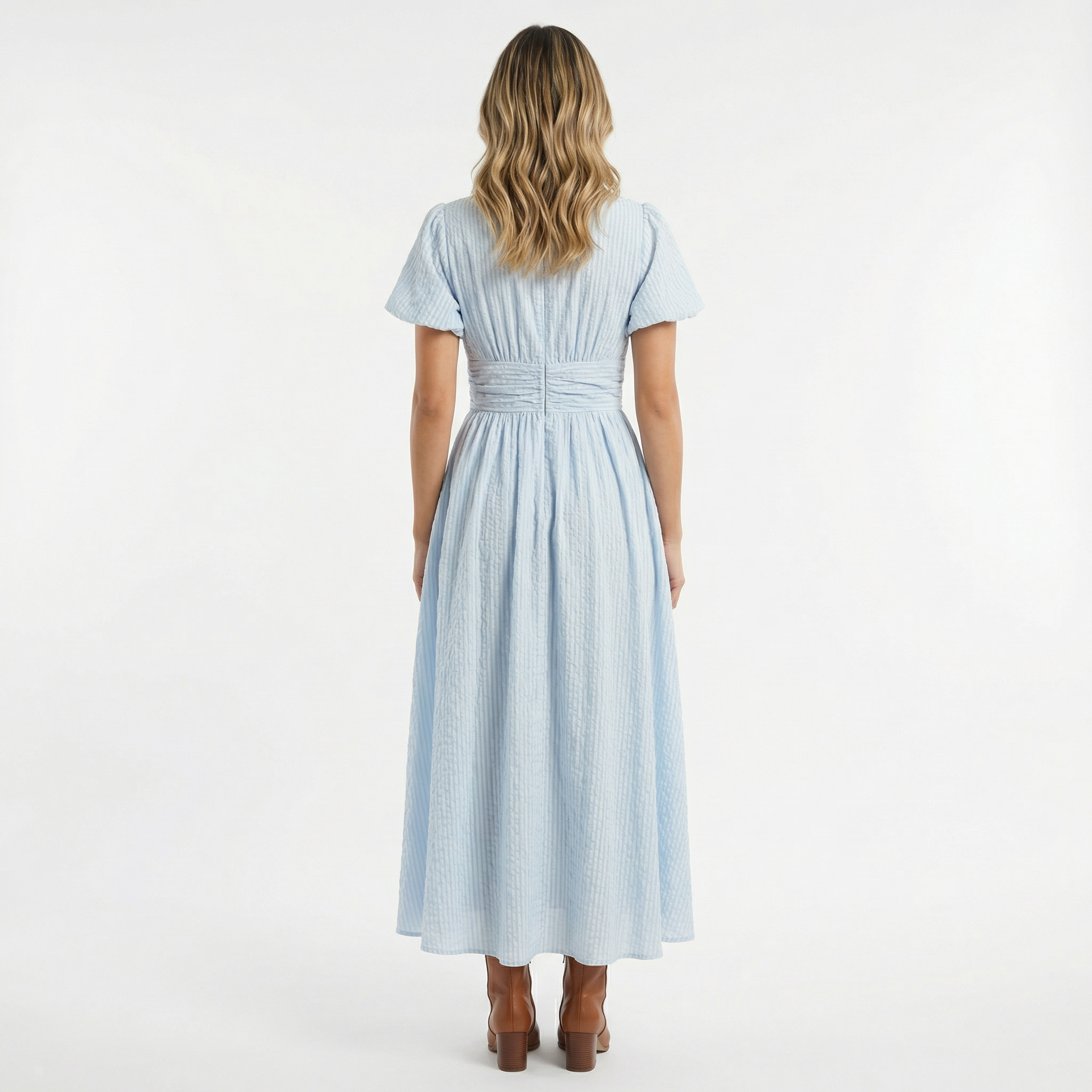 Kerge Sinine Midi Kleid