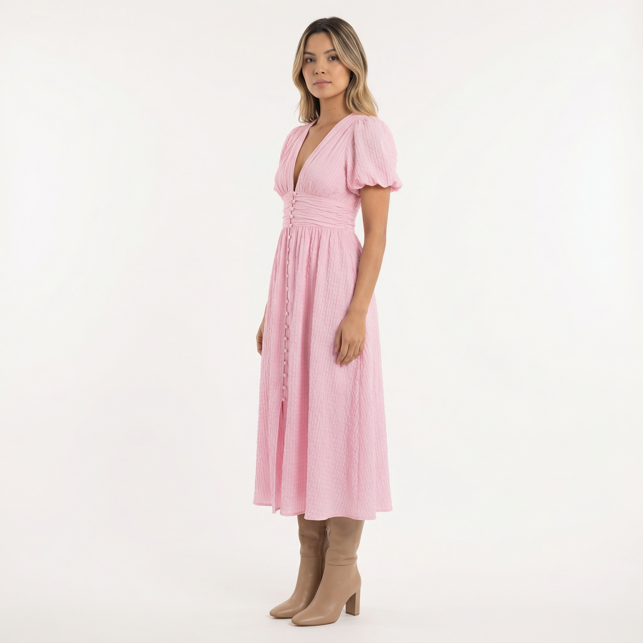 Kerge Sinine Midi Kleid