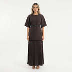 Elegantne Plisseeritud Midi Kleit