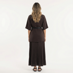 Elegantne Plisseeritud Midi Kleit