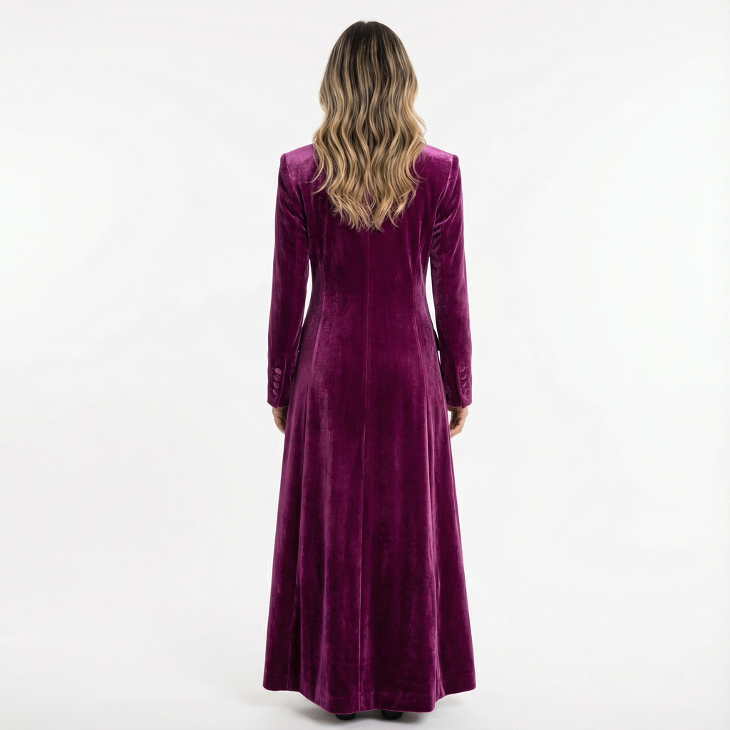 Sametist Maxi Blazer Kleid