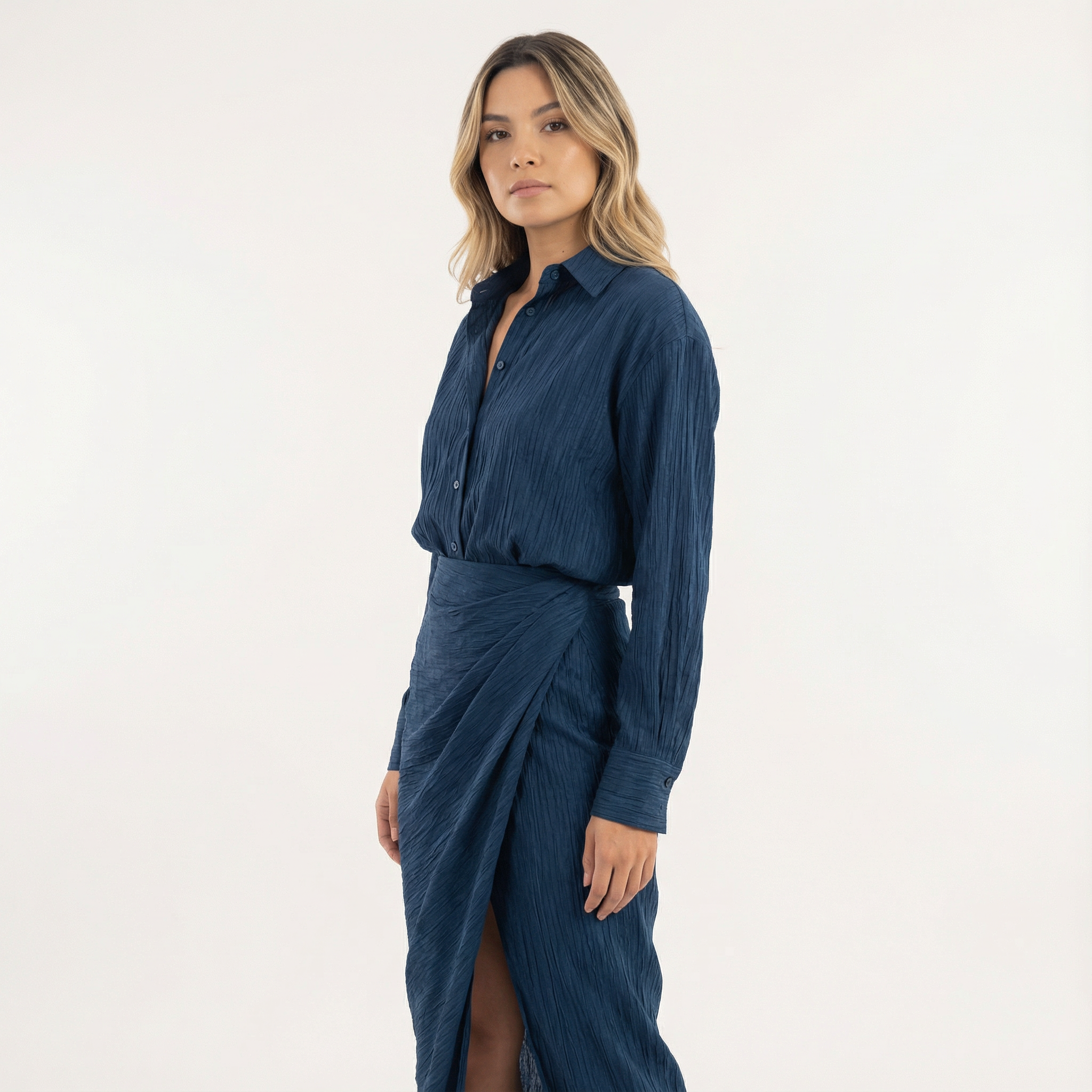 Elegantne Maxi Plisseeritud Komplekt Naistele