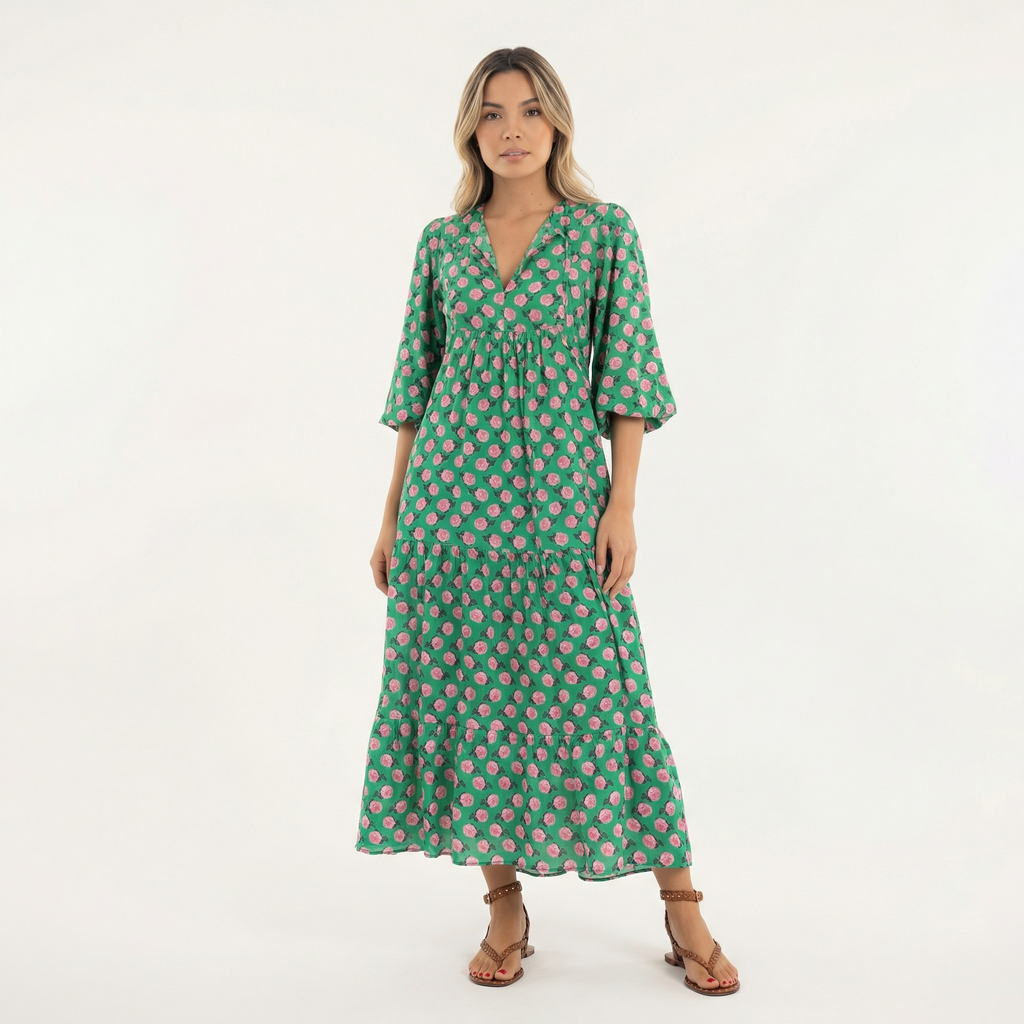 Boho Pikad Prinditud Kleit