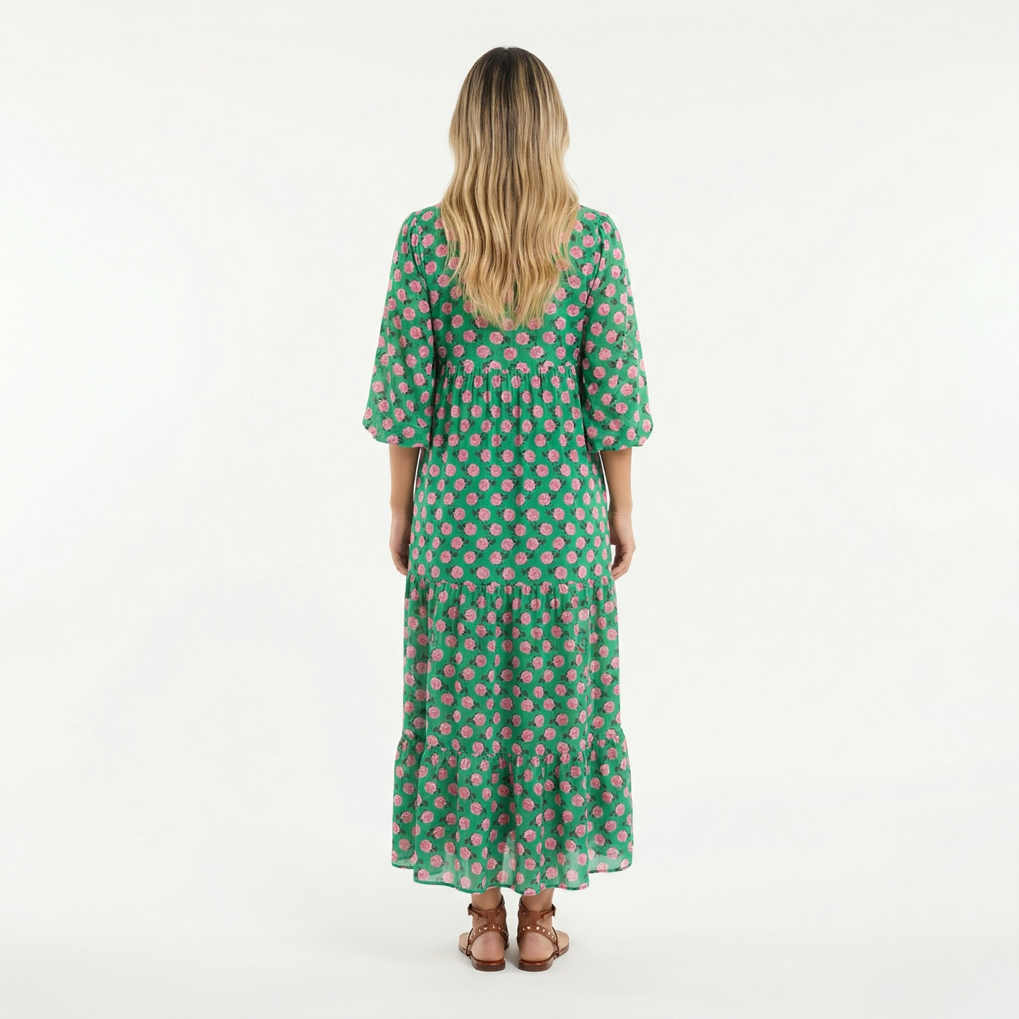 Boho Pikad Prinditud Kleit