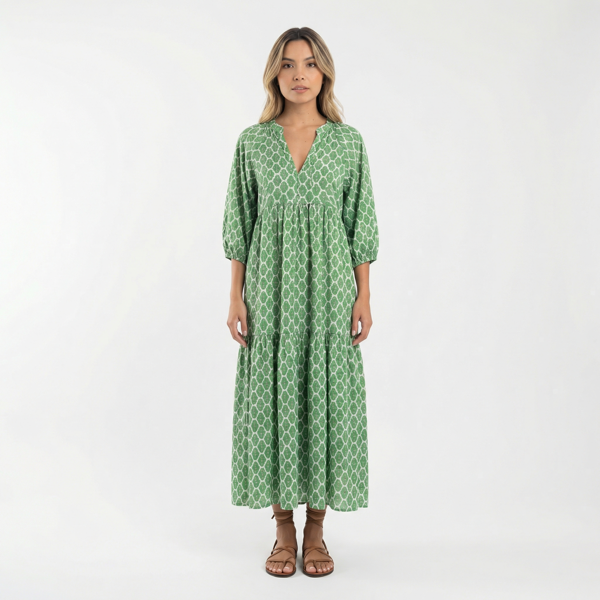 Boho Pikad Prinditud Kleit