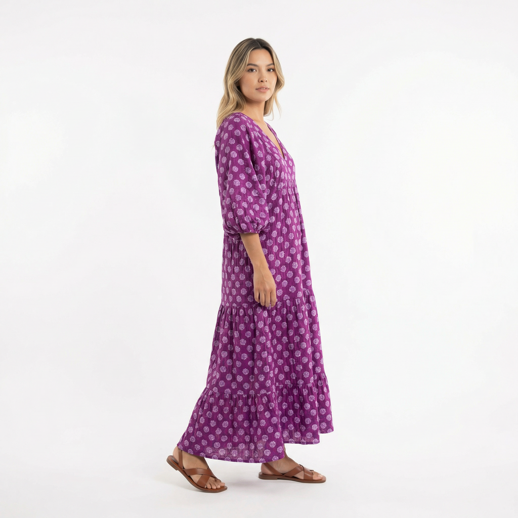 Boho Pikad Prinditud Kleit