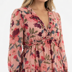 Boho Pikk Lilleline Kleid