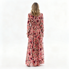 Boho Pikk Lilleline Kleid