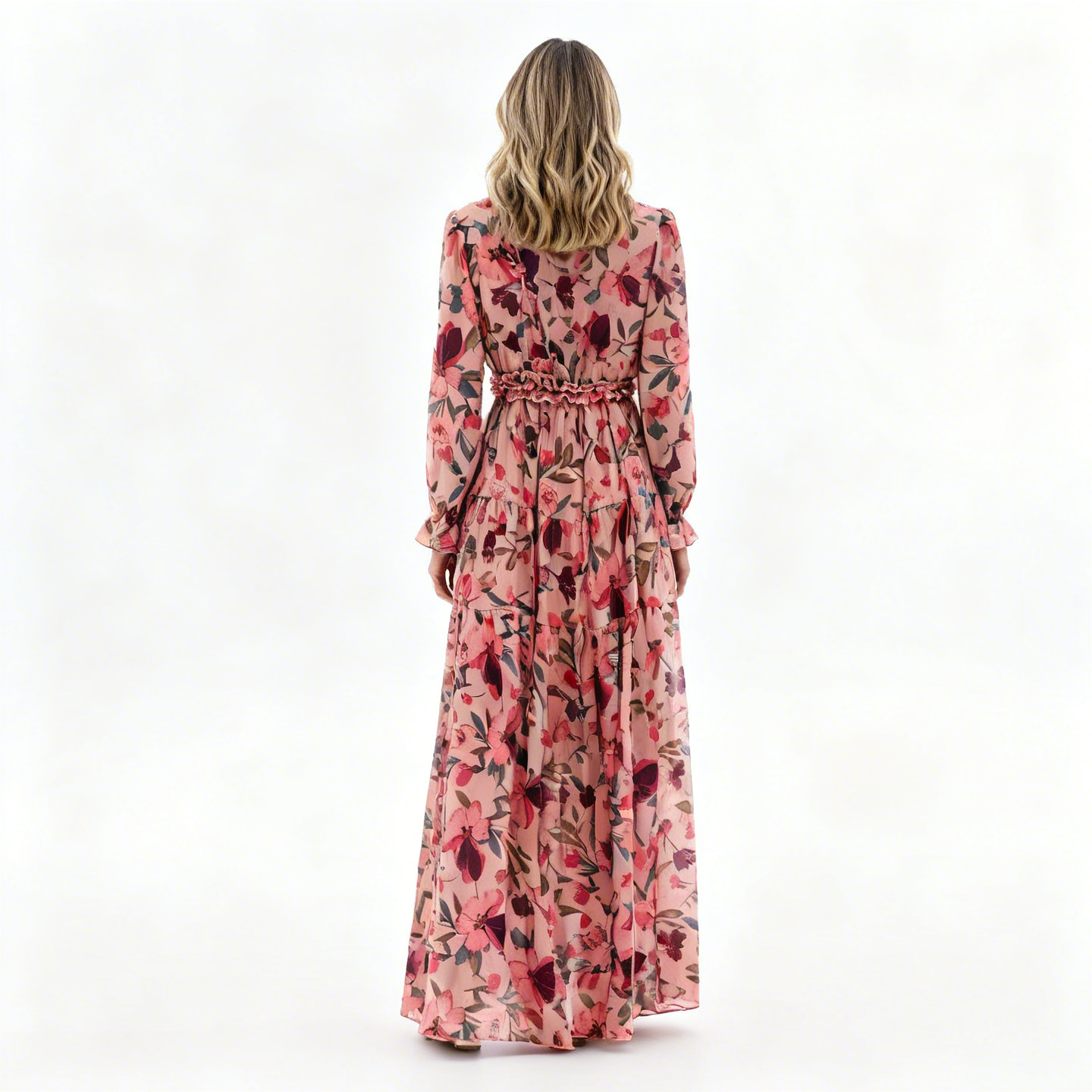 Boho Pikk Lilleline Kleid