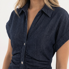 Elegantne Midi Denim Kleid